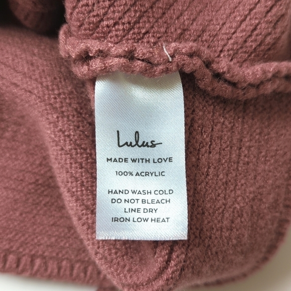 Lulus Trend to Keep Ribbed Knit Halter Cropped Sweater Tank Top Mauve Pink Small - Picture 5 of 10